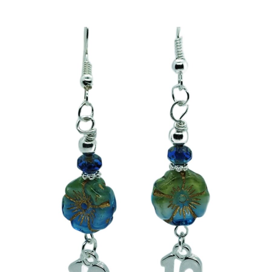 Crystal Hawaiian Hibiscus Flower Earrings