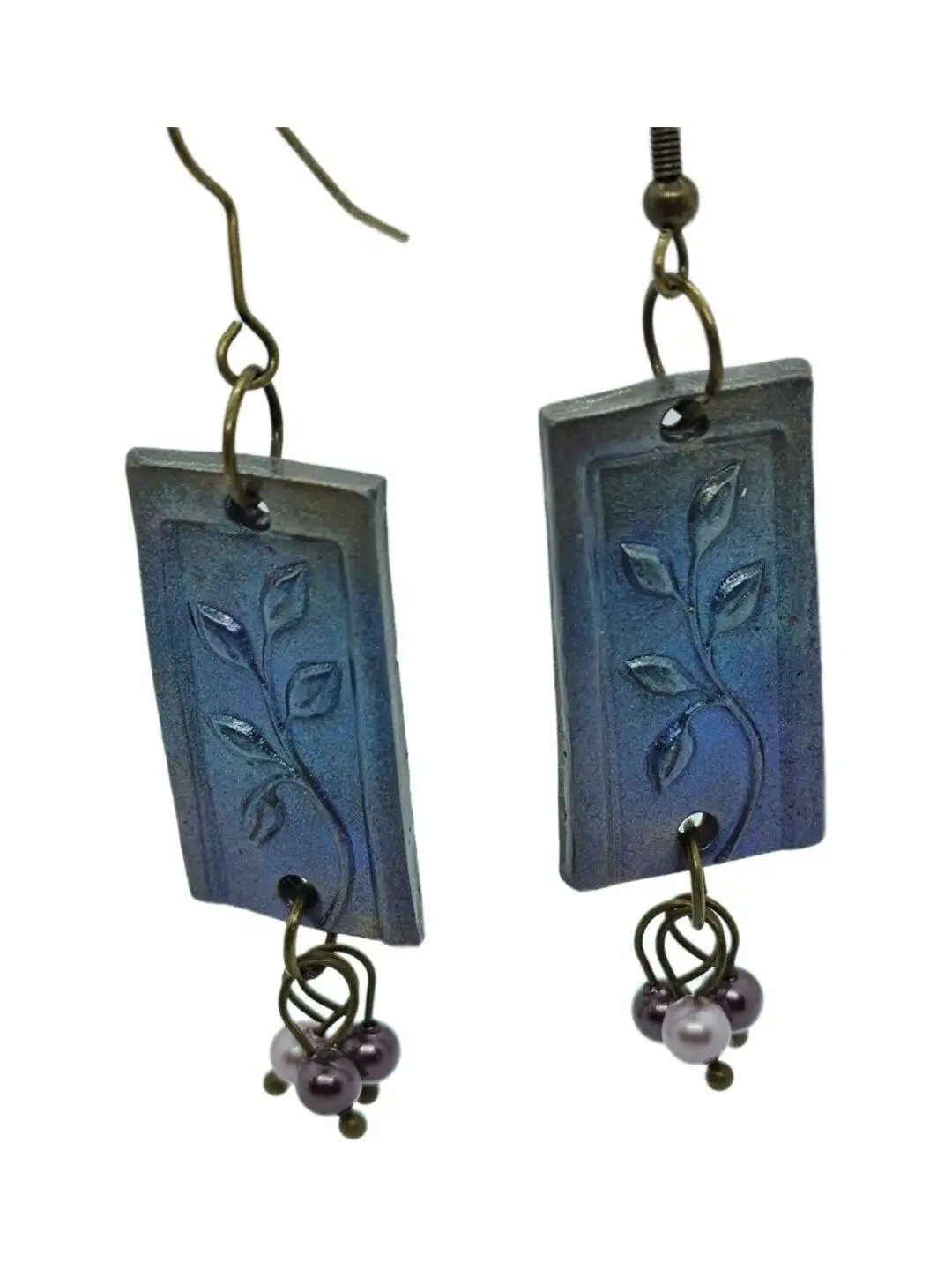 Rectangle Vine Dangling Earrings