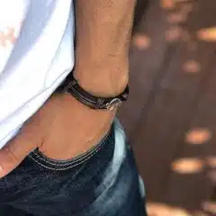 Soccer Leather Wrap Bracelet - Image 2