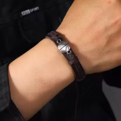 Basketball Leather Wrap Bracelet - Image 3