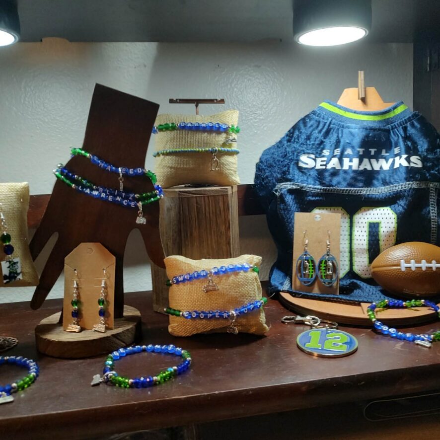Handmade Game Day Jewelry for Seattle Mariners, Seattle Seahawks, Seattle Kraken, Seattle Sounders, Everett Aquasox, Everett Silvertips